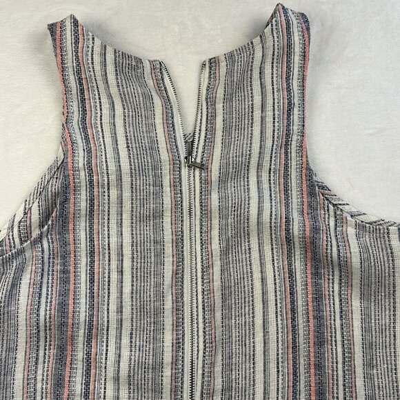 Drew Womens Top Striped Linen Viscose Sleeveless Size S Fringe Boho Comfy Artzy - Picture 10 of 11